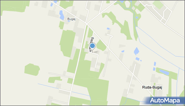 Ruda-Bugaj, Baśniowa, mapa Ruda-Bugaj
