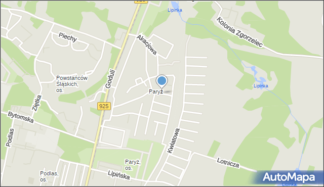 Ruda Śląska, Banacha Stefana, mapa Rudy Śląskiej