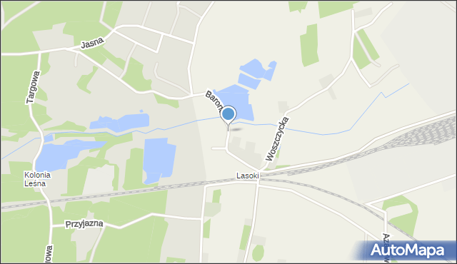 Rudziczka gmina Suszec, Barona Józefa, ks., mapa Rudziczka gmina Suszec