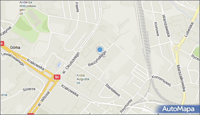 Rzeszów, Baczyńskiego Krzysztofa Kamila, mapa Rzeszów