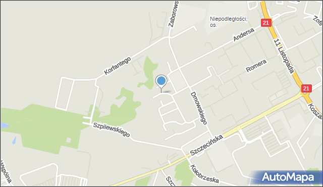 Słupsk, Bartoszewskiego-Wira, mapa Słupska