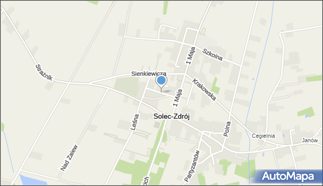 Solec-Zdrój, Batalionów Chłopskich, mapa Solec-Zdrój