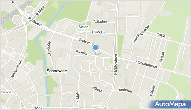 Sosnowiec, Barbary, mapa Sosnowca