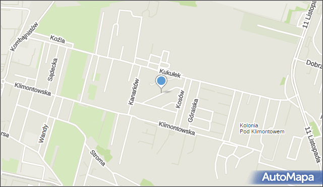 Sosnowiec, Bażantów, mapa Sosnowca