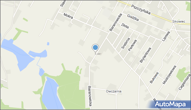 Suszec powiat pszczyński, Baranowicka, mapa Suszec powiat pszczyński