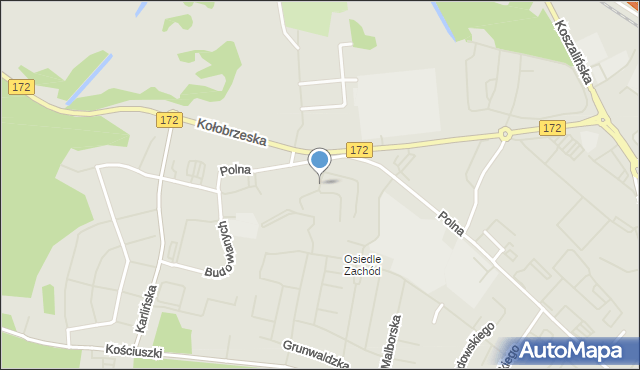 Szczecinek, Barwicka, mapa Szczecinek