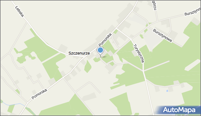 Szczenurze, Bacówka, mapa Szczenurze