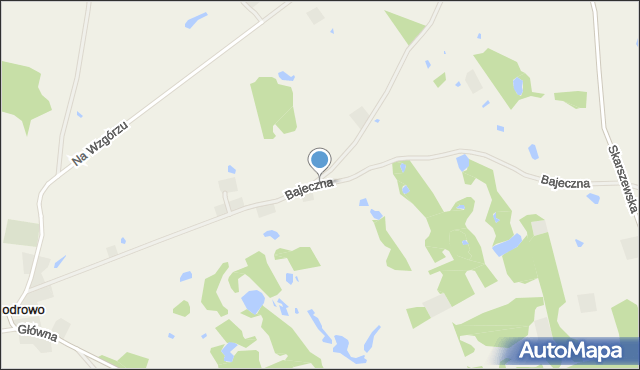 Szczodrowo gmina Skarszewy, Bajeczna, mapa Szczodrowo gmina Skarszewy