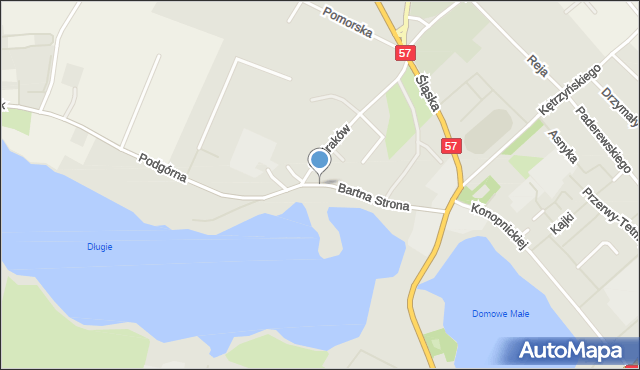 Szczytno, Bartna Strona, mapa Szczytno