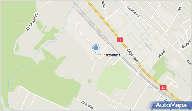 Tarnowskie Góry, Batalionów Chłopskich, mapa Tarnowskie Góry