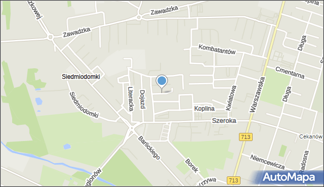 Tomaszów Mazowiecki, Bardowskiego Piotra, mapa Tomaszów Mazowiecki