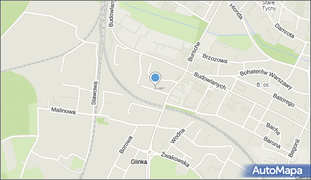 Tychy, Barbary, mapa Tychów