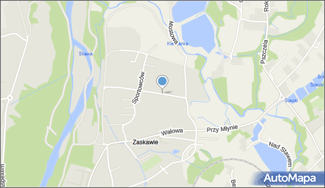 Wadowice, Baśniowa, mapa Wadowice