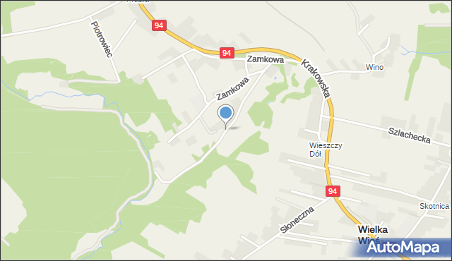 Wielka Wieś powiat krakowski, Basztowa, mapa Wielka Wieś powiat krakowski