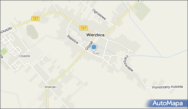Wierzbica powiat radomski, Batalionów Chłopskich, mapa Wierzbica powiat radomski