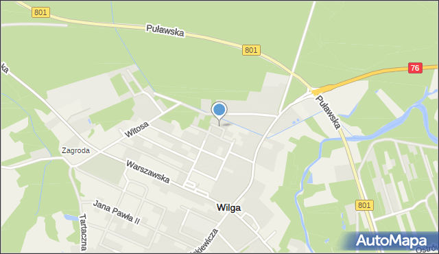 Wilga, Baczyńskiego Krzysztofa Kamila, mapa Wilga