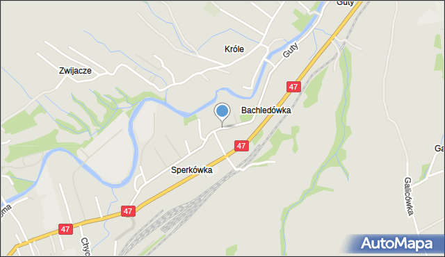 Zakopane, Bachledy, mapa Zakopanego