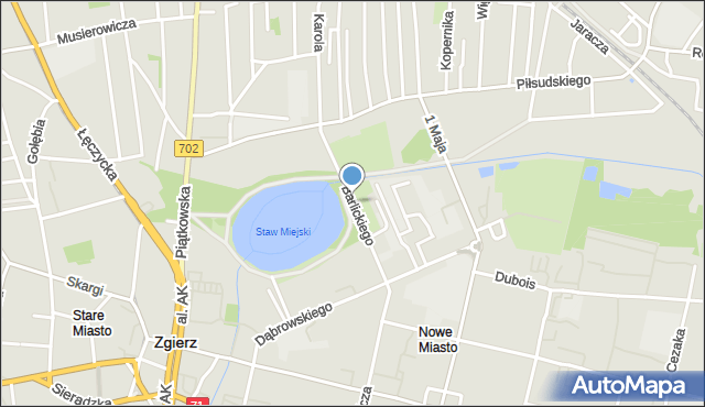 Zgierz, Barlickiego Norberta, mapa Zgierz