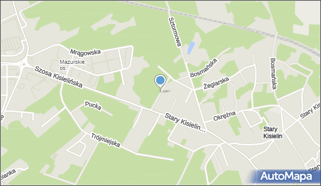 Zielona Góra, Bałtycka, mapa Zielona Góra