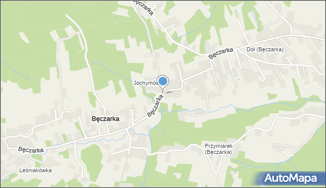 Bęczarka, Bęczarka, mapa Bęczarka