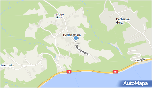 Będzieszyna, Będzieszyna, mapa Będzieszyna