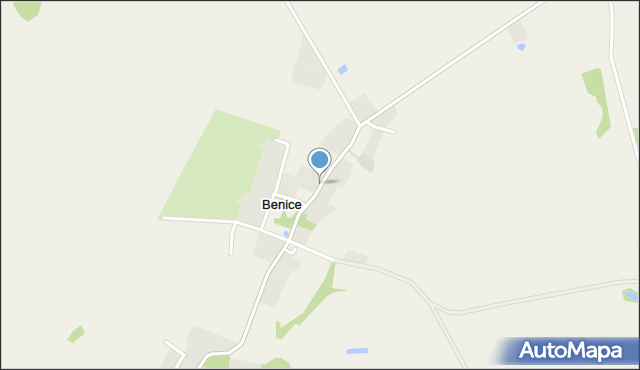 Benice gmina Kamień Pomorski, Benice, mapa Benice gmina Kamień Pomorski