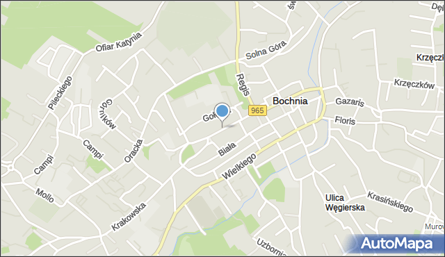 Bochnia, Bernardyńska, mapa Bochni