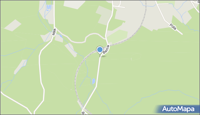 Boguszów-Gorce, Bema Józefa, gen., mapa Boguszów-Gorce