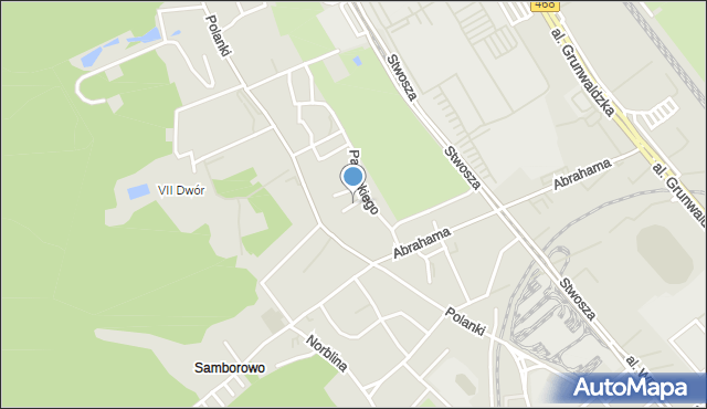 Gdańsk, Bellinga Franciszka, mapa Gdańska