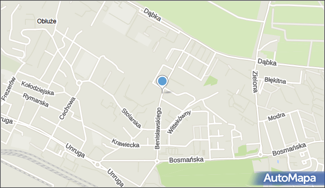 Gdynia, Benisławskiego, mapa Gdyni