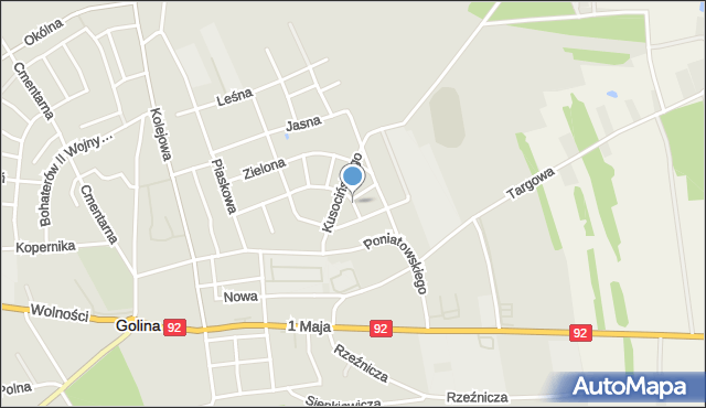 Golina powiat koniński, Bema Józefa, gen., mapa Golina powiat koniński