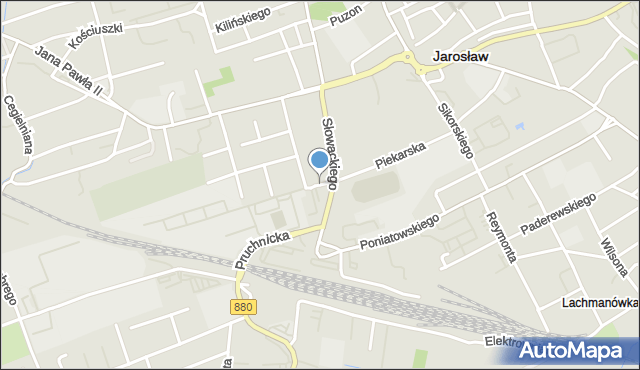 Jarosław, Bema Józefa, gen., mapa Jarosławia