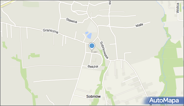 Jasło, Bełcha Stanisława, ks., mapa Jasła