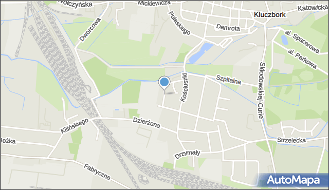 Kluczbork, Bema Józefa, gen., mapa Kluczbork