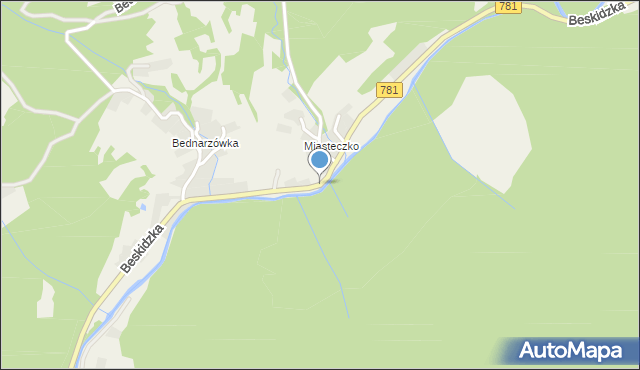 Kocierz Moszczanicki, Beskidzka, mapa Kocierz Moszczanicki