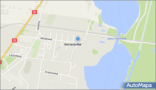 Konin, Bernardynka, mapa Konina