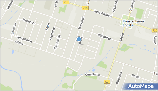 Konstantynów Łódzki, Bema Józefa, gen., mapa Konstantynów Łódzki