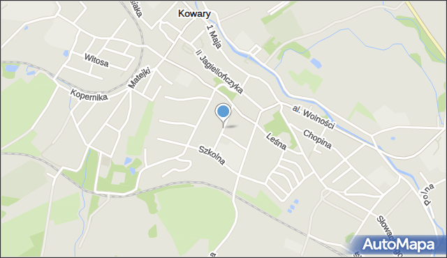 Kowary powiat karkonoski, Bema Józefa, gen., mapa Kowary powiat karkonoski