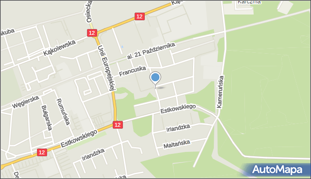 Leszno, Belgijska, mapa Leszno