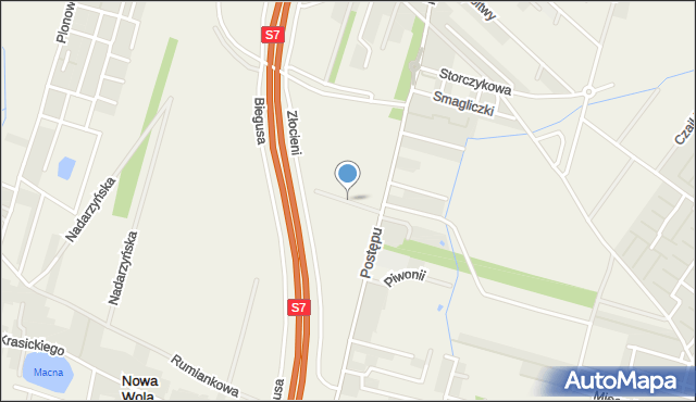 Nowa Wola gmina Lesznowola, Begonii, mapa Nowa Wola gmina Lesznowola