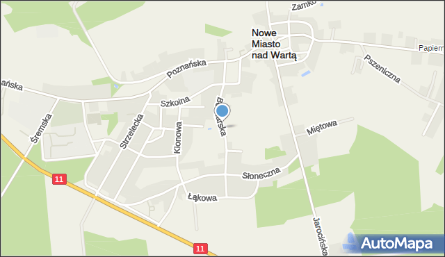 Nowe Miasto nad Wartą, Bednarska, mapa Nowe Miasto nad Wartą