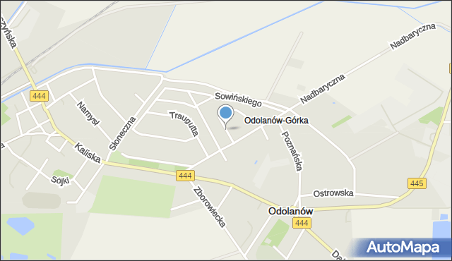 Odolanów powiat ostrowski, Bema Józefa, gen., mapa Odolanów powiat ostrowski