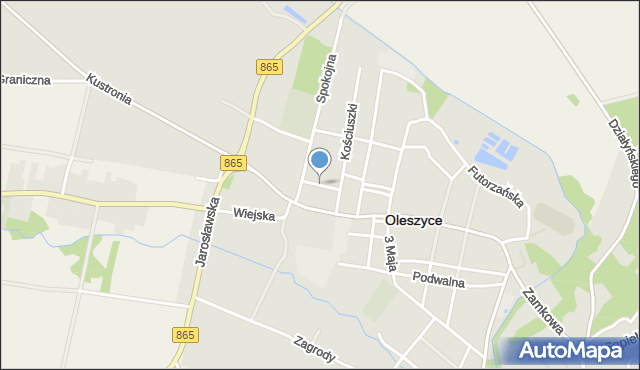Oleszyce, Bema Józefa, gen., mapa Oleszyce
