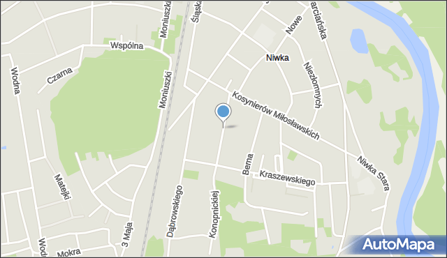 Puszczykowo powiat poznański, Berwińskiego Ryszarda, mapa Puszczykowo powiat poznański