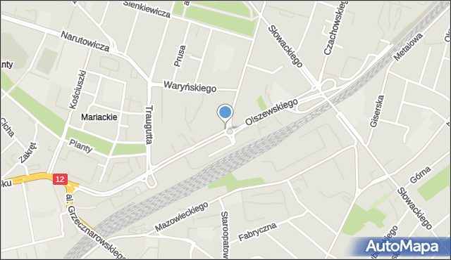 Radom, Beliny-Prażmowskiego Władysława, mapa Radomia