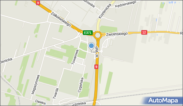 Radom, Beneta Samuela, mapa Radomia