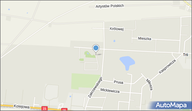 Strzelno powiat mogileński, Bema Józefa, gen., mapa Strzelno powiat mogileński