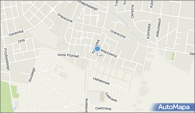 Swarzędz, Bednarska, mapa Swarzędz