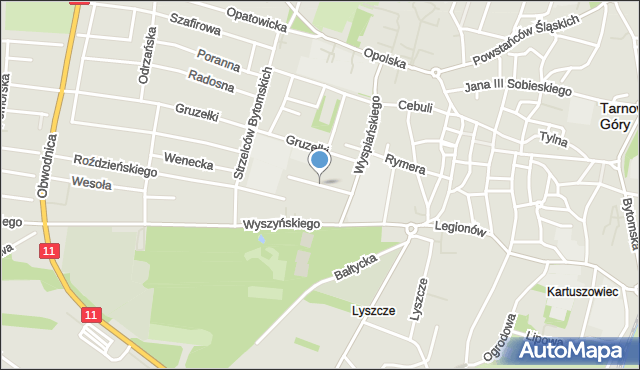 Tarnowskie Góry, Beskidzka, mapa Tarnowskie Góry