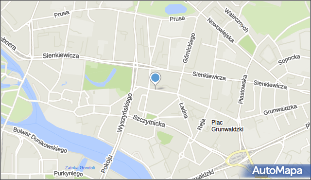 Wrocław, Benedyktyńska, mapa Wrocławia